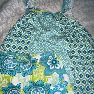 Naartjie 2-piece short and top set - shades of blue / green - size 8 (XXL)